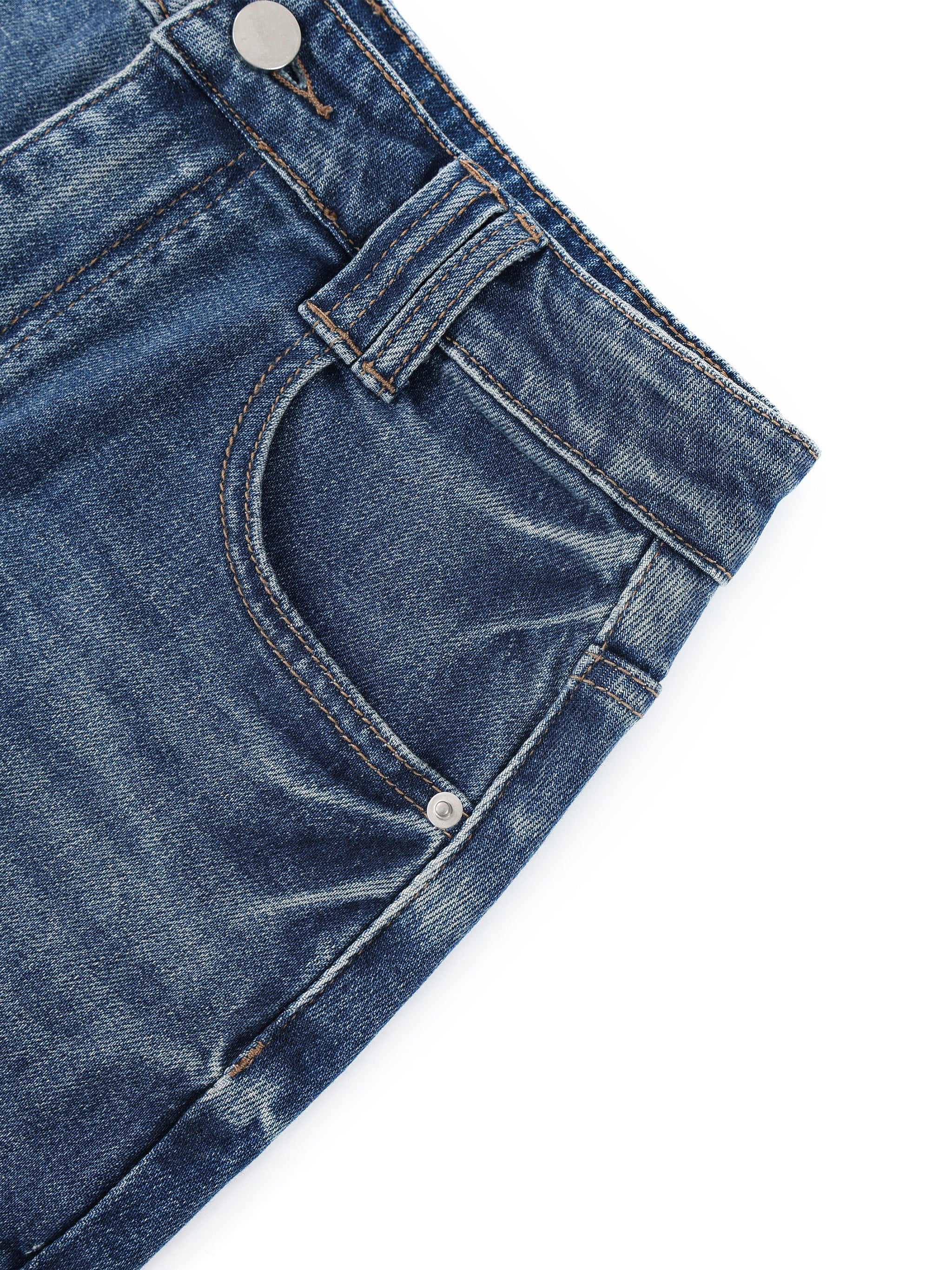 LIVELE09 Women’s Vintage Wash Denim Skirt