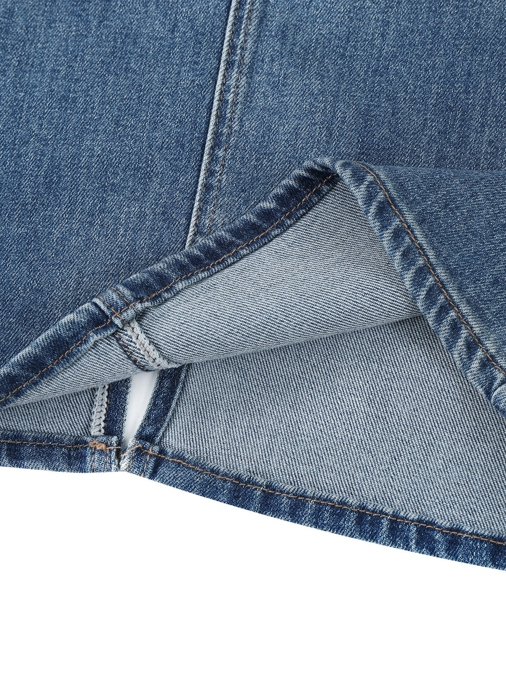 LIVELE09 Women’s Vintage Wash Denim Skirt