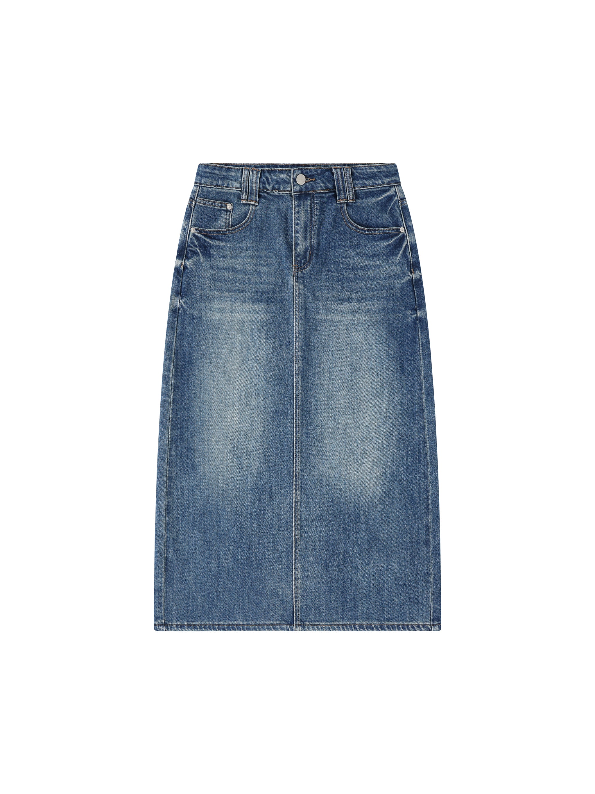 LIVELE09 Women’s Vintage Wash Denim Skirt